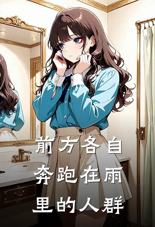 前方各自奔跑在雨里的人群